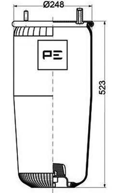 PE AUTOMOTIVE Metallipalje, ilmajousitus 084.123-71A